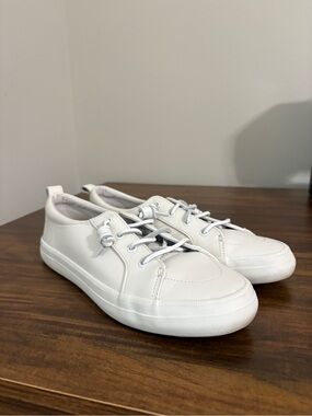 Sperry White Leather Low-Top Sneakers